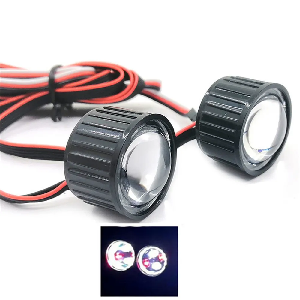 

High Power LED Lights with Controller Board Remote Control Headlight Spotlight for 1/10 Axial SCX10 90046 RC Crawler Car Parts