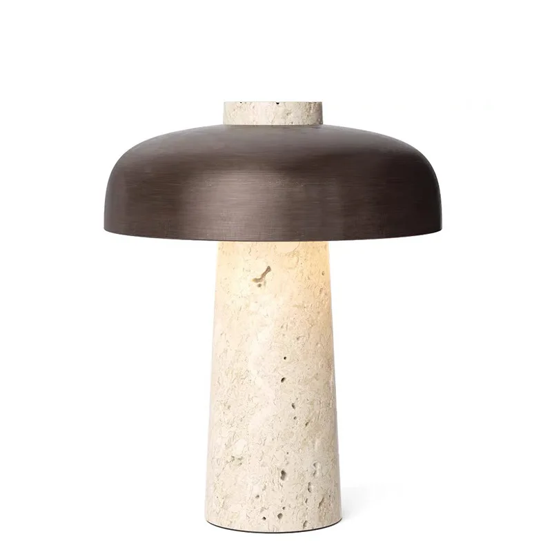 

Nordic Creative Living Room Mushroom Table Lamp Bedroom Bedside Study Studio Hotel Japanese Style Simple Terrazzo Decorative Lam
