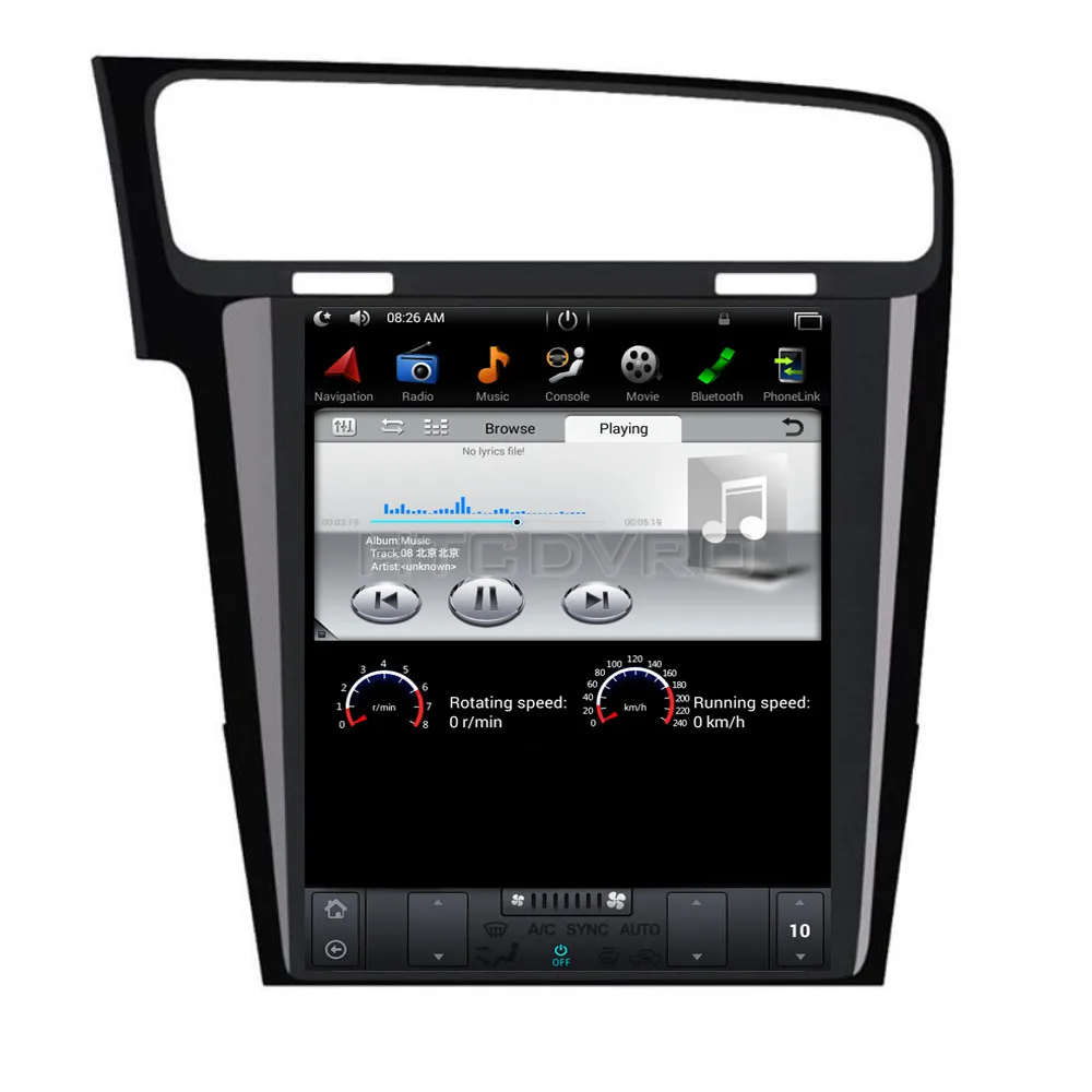 YMODVHT 10 4 дюйма Telsa стиль вертикальный экран четырехъядерный Android 7 1 2 Гб RAM