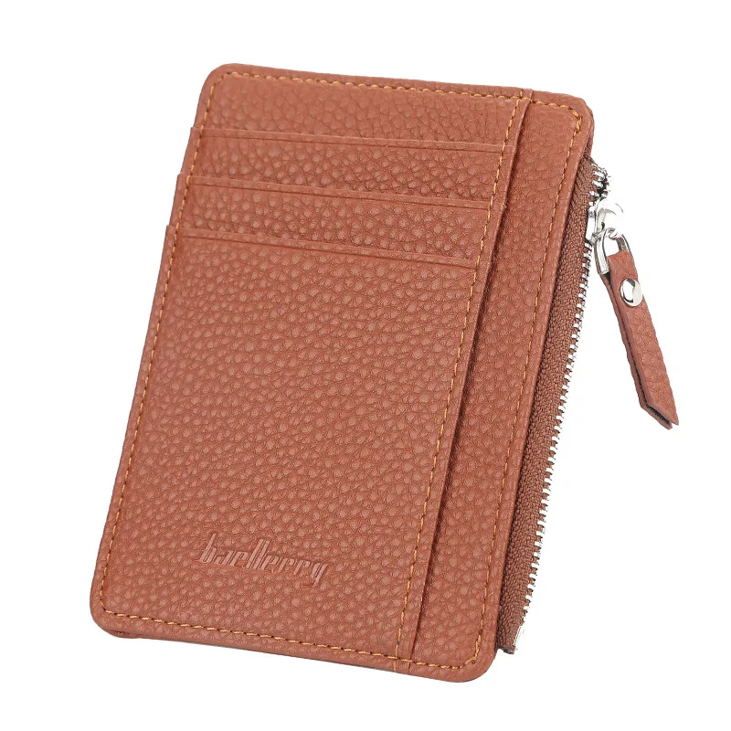 

2021 New PU Card Holder Case Men Women Credit Passport Card ID Bag Zipper Girls Unisex Coin Wallet Purse Male tarjetero carteira