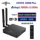 ТВ-приставка UGOOS AM6B Plus на Android, 9,0 дюйма, 4 ГБ32 ГБ, 2,4 ГБ