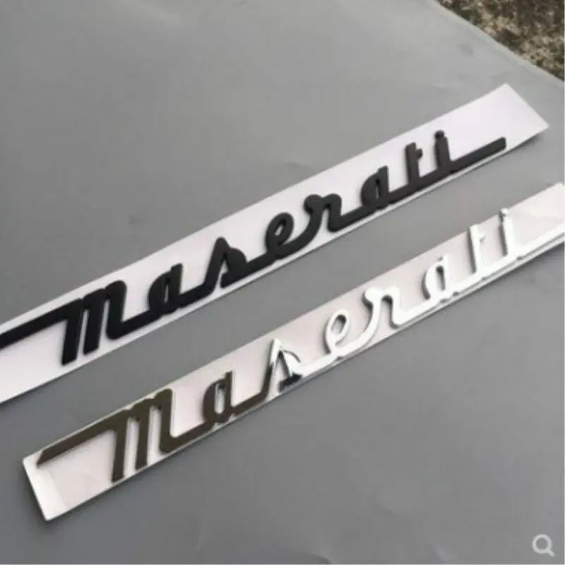 Матовый глянцевый черный Серебряный для Maserati багажник плашка с логотипом эмблема значки Ghibli OEM