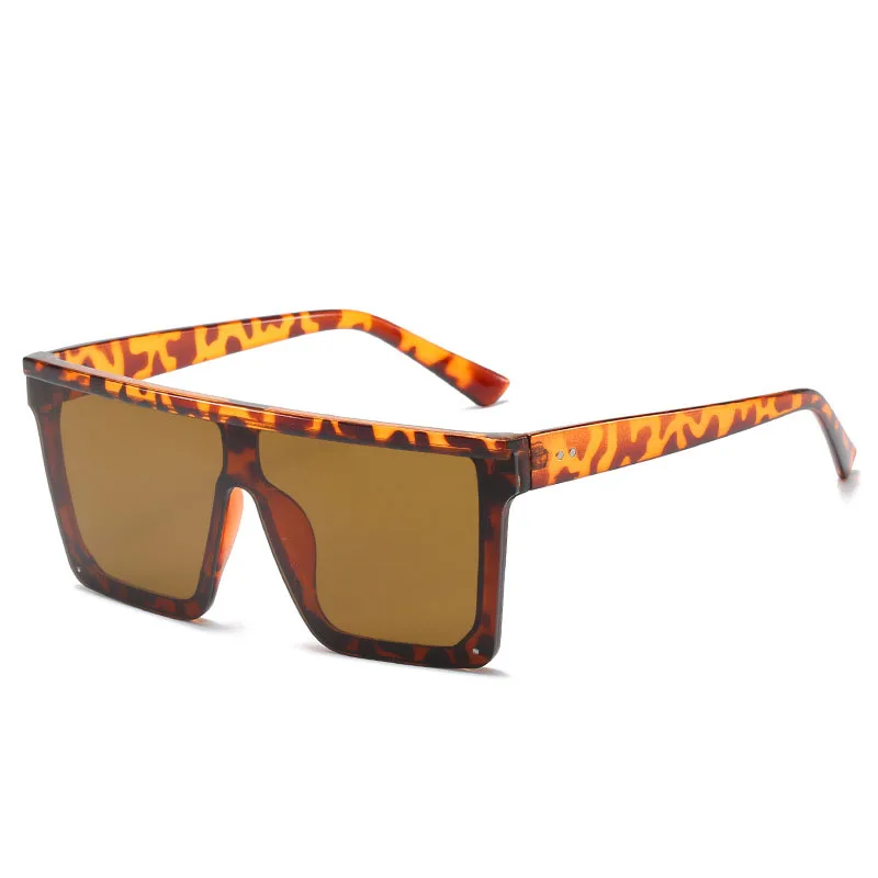 

Oversized Women's Sunglasses Fashion Sunglasses Large Frame Windproof Cool Shade Men Flat Top Driving Mirror UV400 Eyewear Gafas