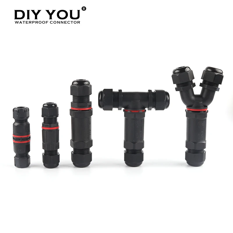 IP68 Waterproof Connector I/Y/T Shape 2/3/4/5 Pin Electrical Terminal Adapter Wire Cable For Outdoor LED Light Connect | Обустройство