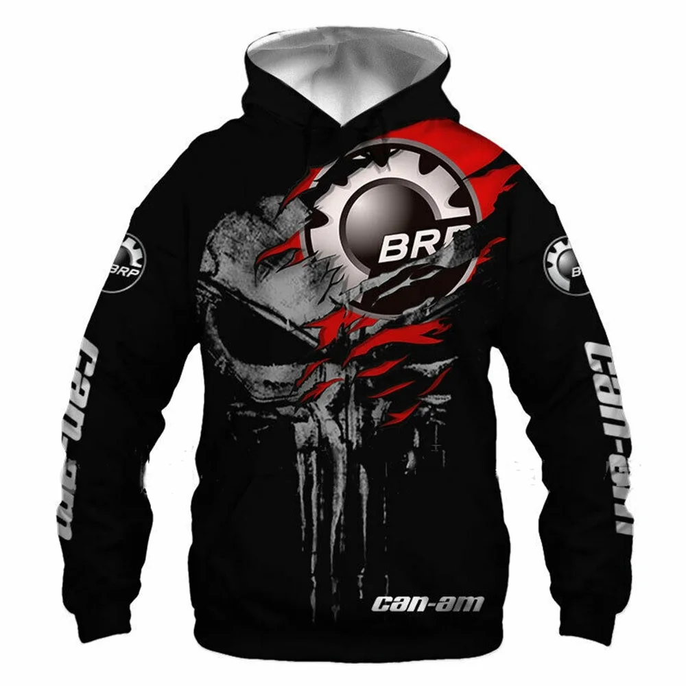 

Brp can-am logotipo hoodie 3d impressão digital zip hoodie moletom moda hip-hop pullover ao ar livre motocicleta de corrida com