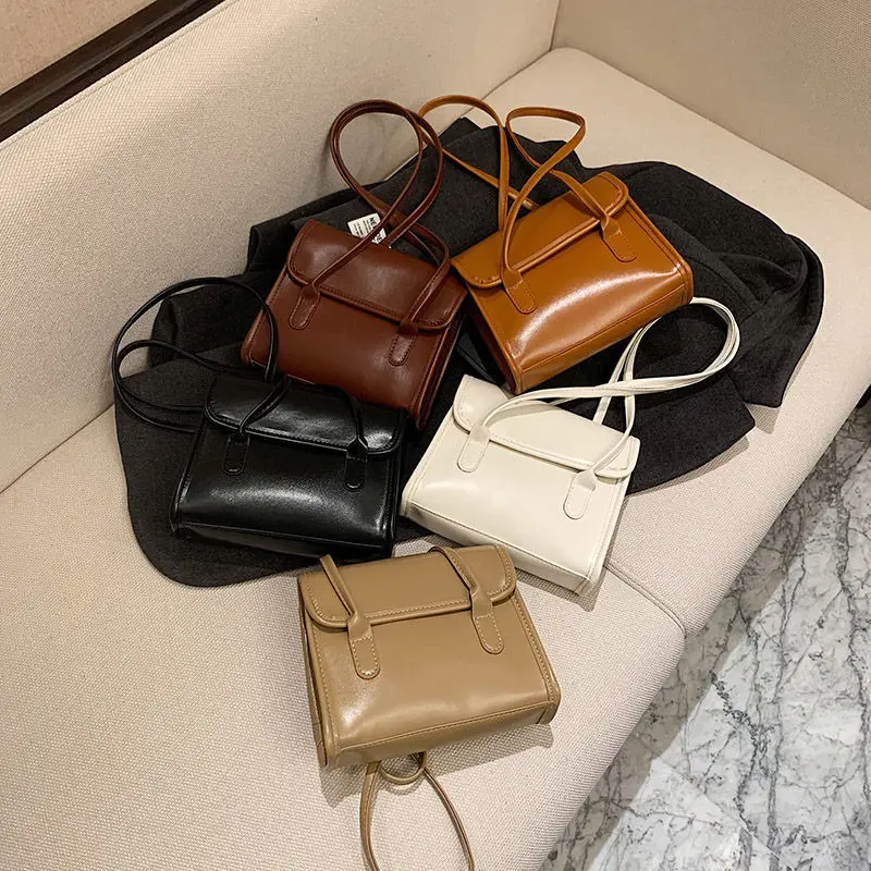 

Fashion New Five-color Ladies Bag Messenger PU Leather Girl Bag Underarm Ladies Retro Shoulder Bag Shopping Leisure