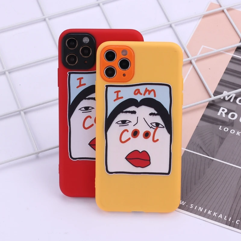 Чехол Funny I am cool memes для защиты камеры матовый мягкий чехол конфет iPhone 11 Pro XS Max XR X 8 7