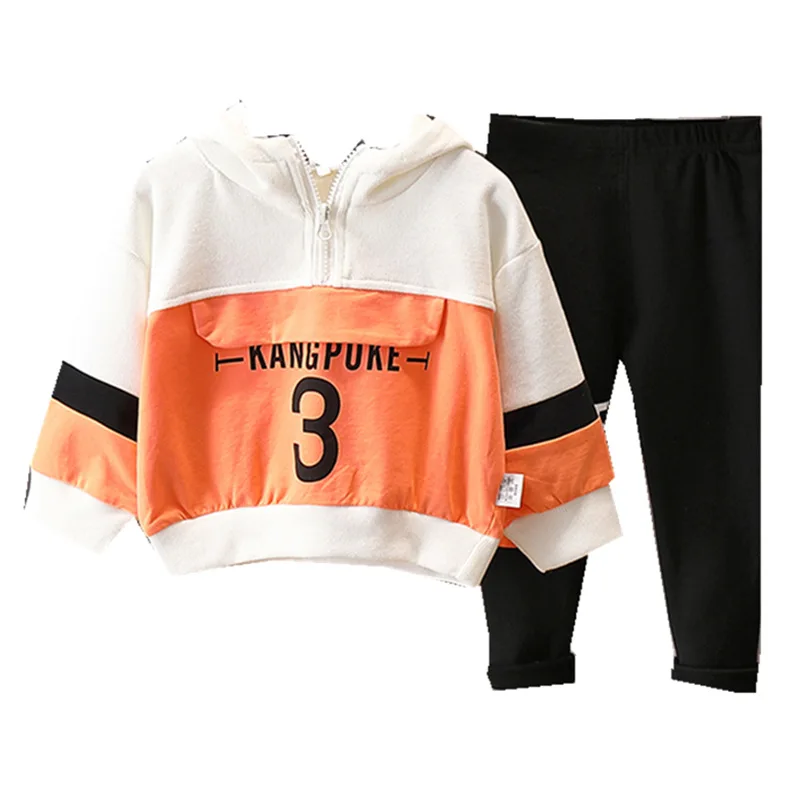

Girl's clothes autumn girls suit fashion hooded sports coat + pants two-piece suit tracksuit for children 1-6years kids clothes