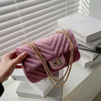 csmei fall winter 2021 shoulder hand bags ladies fashion designer velvet purses and handbags for women chain crossbody bags
