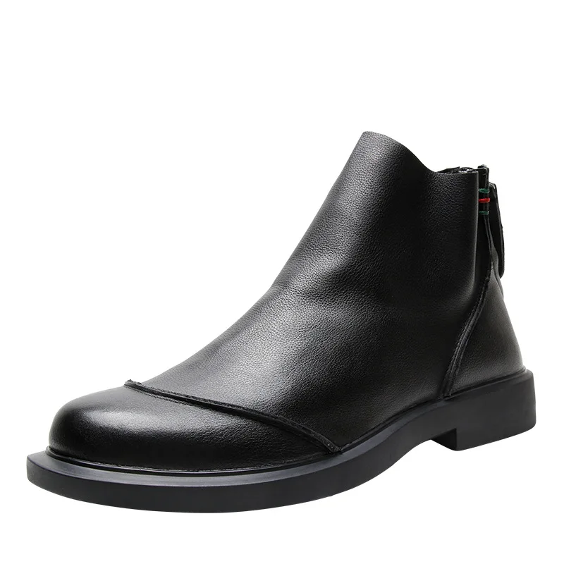 100% ботинки Челси из натуральной кожи Мужская обувь коллекция 2020 года весенние