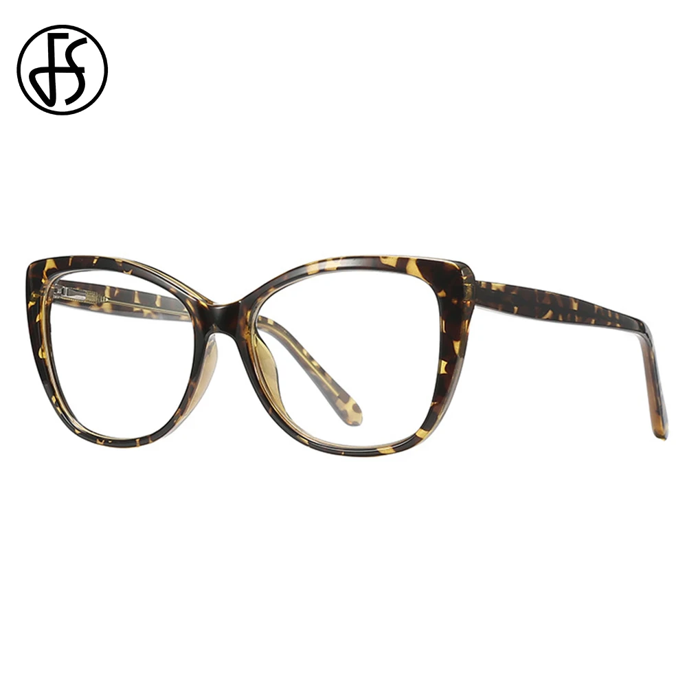 

FS Brand Leopard Blue Light Blocking Glasses Streetwear Anti Blue Light Computer Glasses Women Resin Lens Of The Office Goggles