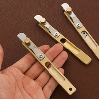 1pcs stainless steel brass leather cutting knife edging leather trimming knife leather cut tools carving 10 blades