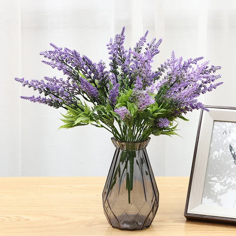 

37CM 5 Fork Lavender Sztuczne Dekoracje Artificial Flowers Plantas Artificiales Room Decoration Accessories Fleurs Artificielles