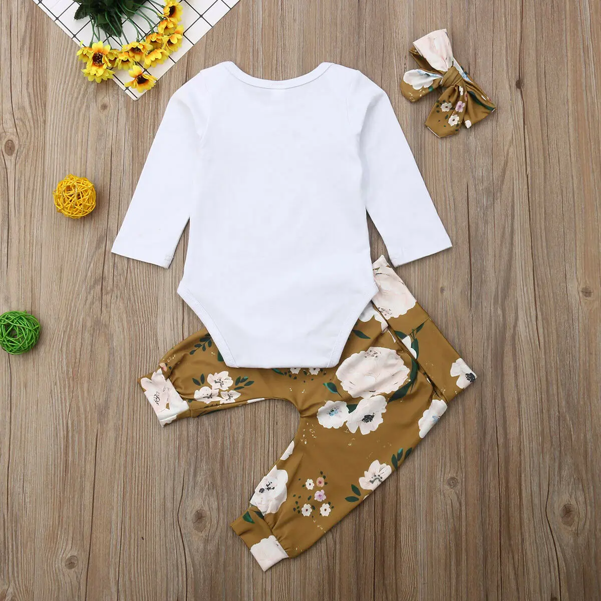 Одежда для малышей комплект осенней одежды новорожденных девочек комбинезон