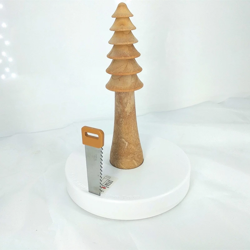 

Toilet Roll Paper Holder with Suction Bottom Bathroom Paper Towel Stand Crafts Ornament Towel Paper Rack for Living Room