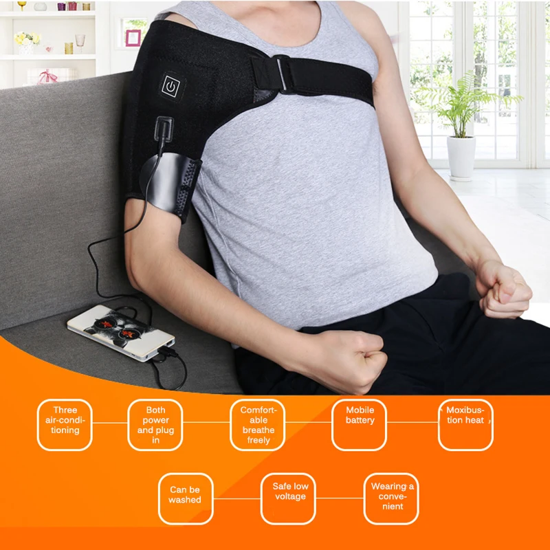 Регулируемый ремень для поддержки плеч и спины Электрический обогревающий пояс