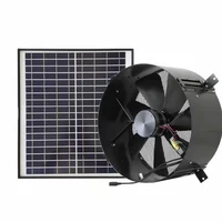 DC Air Conditioner Kit 30 Watt Solar Panel Powered 14' Wall Window Mount Hot Air Cooling Ventilator Exhaust Fan
