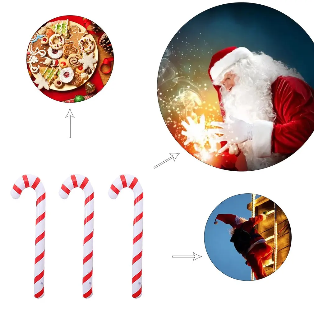 1 Set 6Pcs Christmas Tree Pendants Candy Cane Decors Photo Props (Red White) | Дом и сад