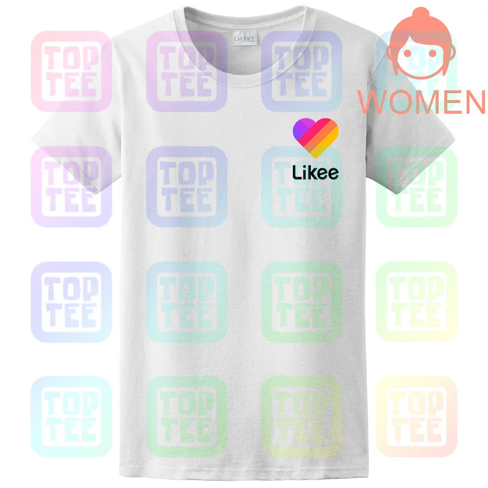 Women White Likee футболка для приложения likee hear футболка классная футболка забавная футболка - Цвет: Women White