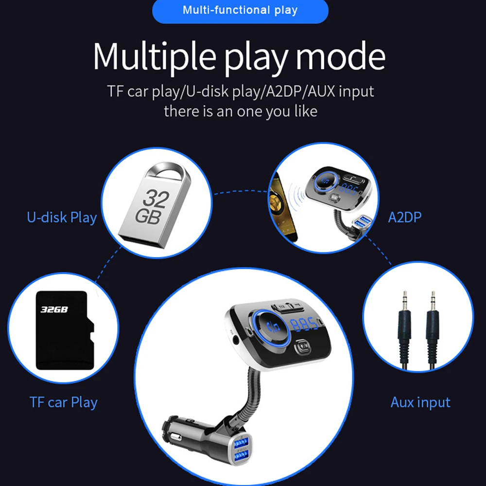 VR robot Bluetooth 5 0 fm передатчик Aux Автомобильный MP3 плеер беспроводной автомобильный