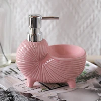 creative ceramic lotion bottle household bathroom decoration ornaments supplies hand sanitizer press bottle snail soap dispenser