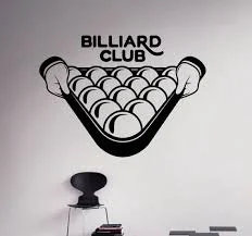 

Pool Billiard Club Wall Decal Poolroom Wall Sticker Sport Wall Art Decor Home Interior Living Room Vinyl DW20894