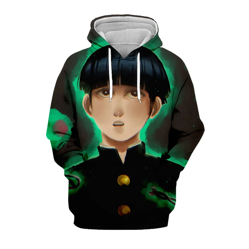 

SONSPEE Japanese Anime Men's Casual Fashion 3D Printing Anime Harajuku Sweatshirt Mob Psychology Ladies Pullover Hoodie Hip Hop