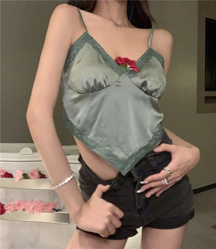 

French Retro Color Satin Drape Nuyoah