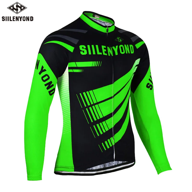 

SIILENYOND spring and autumn cycling men's long-sleeved shirt sportswear quick-drying breathable mountain bike suit