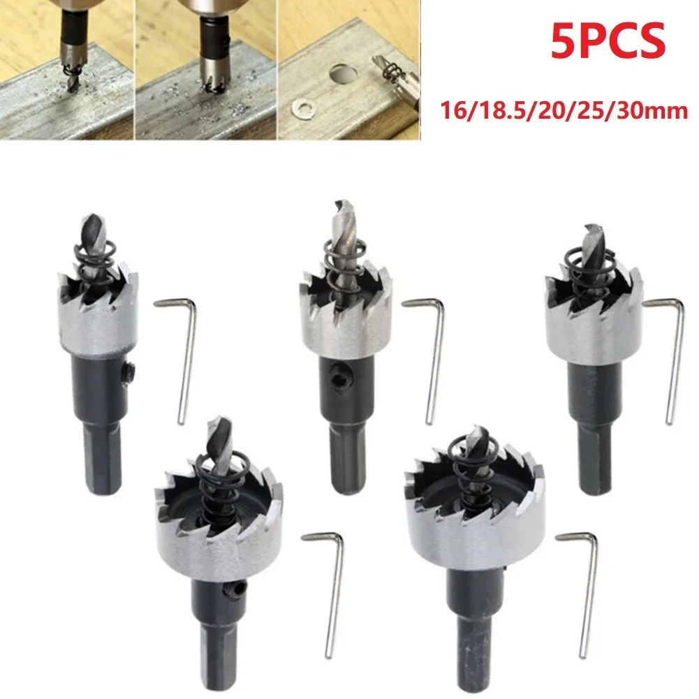 

16mm/18mm/19mm/25mm/30mm HSS Drill Bit Hole Saw Set Carbide Tip Stainless Steel Metal Alloy High Speed Steel Drill Bit