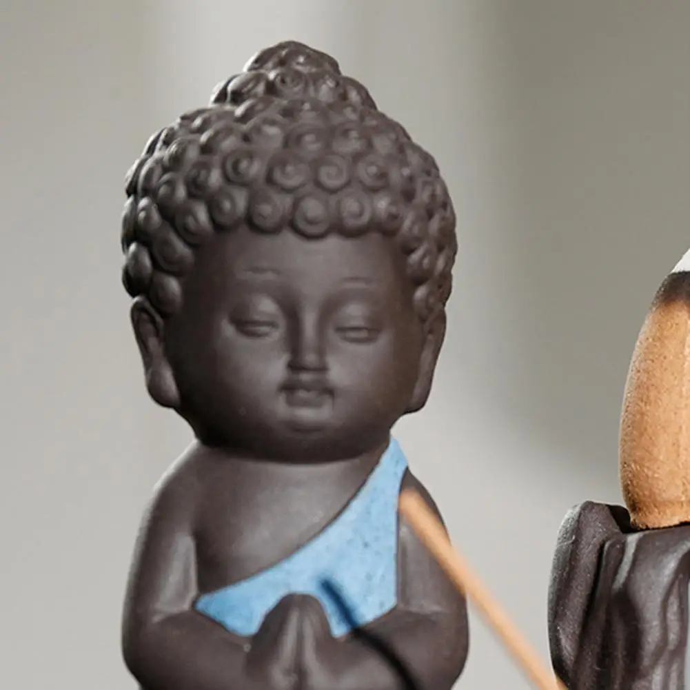 

Censer Sturdy Little Monk Purple Sand Waterfall Incense Burner for Study