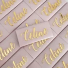 24 шт., акриловые зеркальные таблички для крещения, шоколада