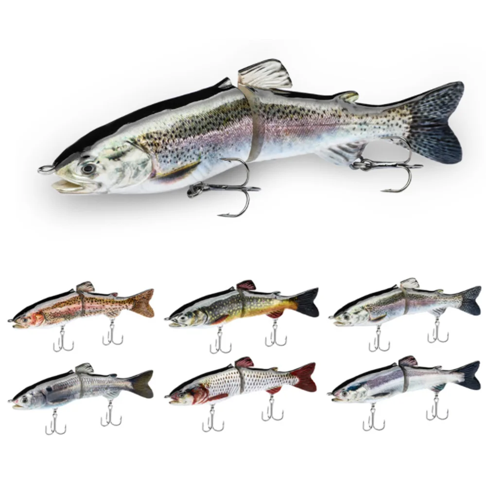 

2pcs Big Glide Swimbait 2 Section S Curve Swim Jointed Fishing Lures Trout Bass Pike Muskie Walleye Lure Dropshipping 18cm 65g