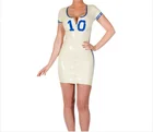 Резиновое латексное белое платье для медсестры Gummi Cube сексуальное облегающее Спортивное платье XS-XXL 0,4 мм Косплей Фетиш Клубная одежда платья