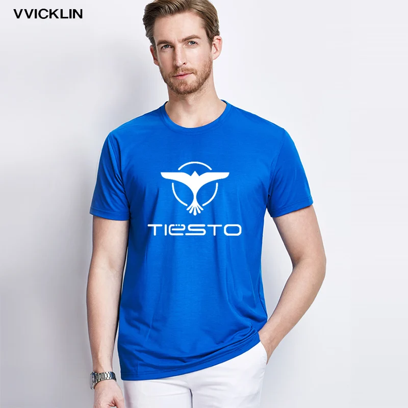 Личность Tiesto печати музыка футболка мужская брендовая Повседневная хлопковая с