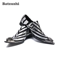 batzuzhi chaussure homme party and wedding shoes men italian leather mens dress shoes vintage metal pointed toe big sizes 6 12