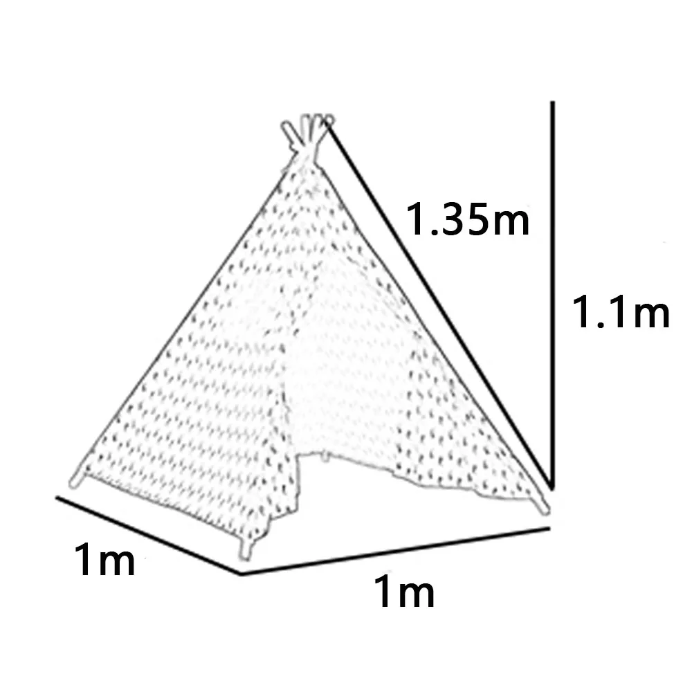 1 35 м большая детская палатка Tipi детские игровые палатки Wigwam портативные