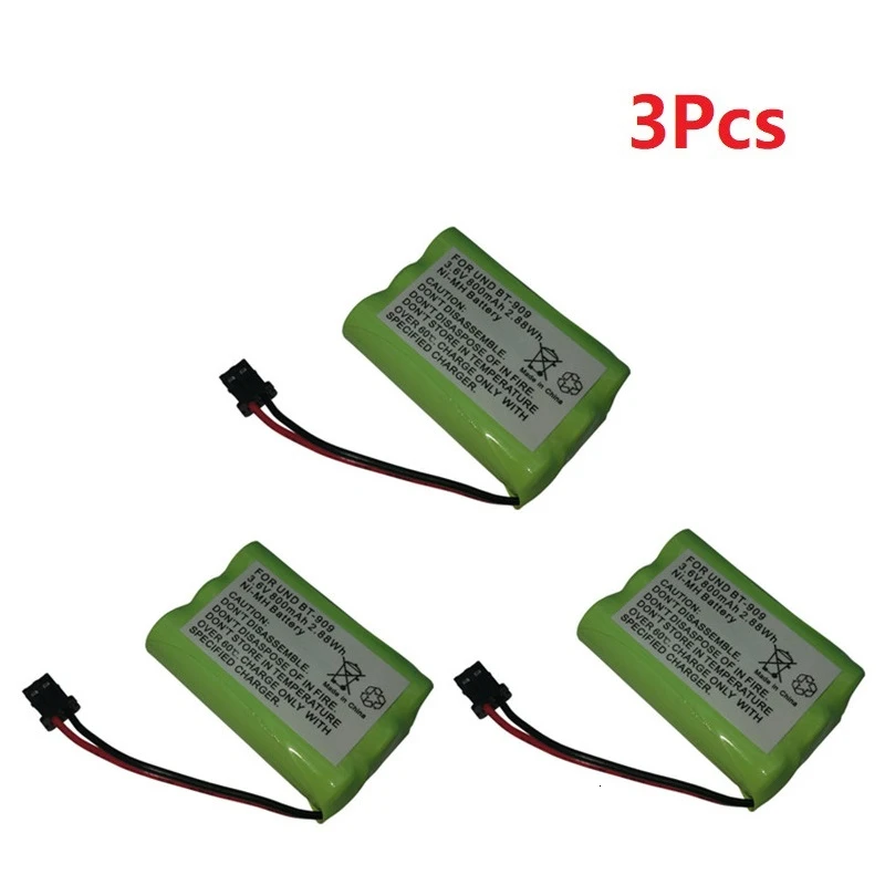 3,6 v аккумуляторная батарея для беспроводного телефона uniden BT-909 BT909 3* AAA Ni-MH 800mAh 3,6 V перезаряжаемые батареи - Цвет: Красный