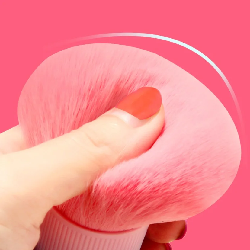 1 шт. профессиональная розовая кисть для лица/тела/щек Кабуки макияжа пудры