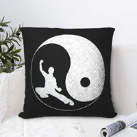 tai chi balance square pillowcase cushion cover spoof home decorative polyester throw pillow case for sofa nordic 4545cm