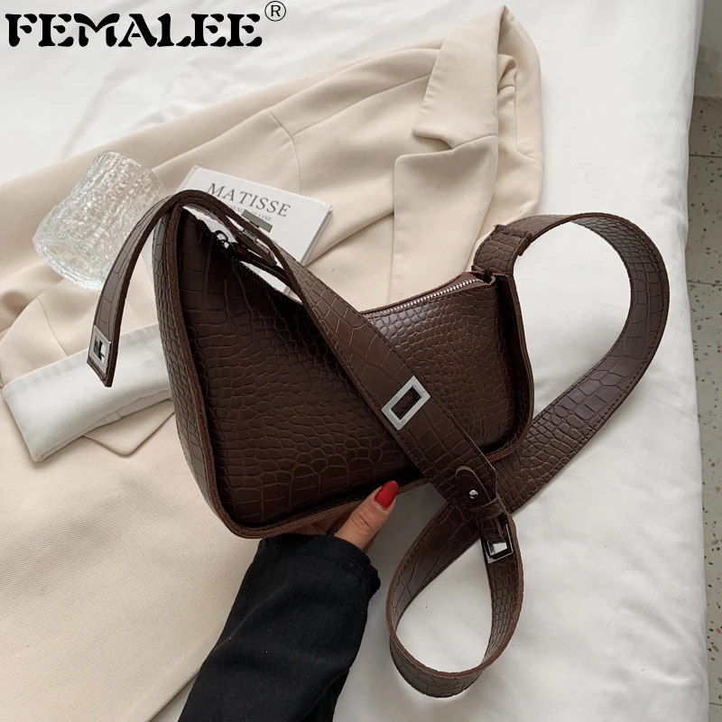 

Крокодиловые модные сумки для женщин, дизайнерские сумки-тоуты через плечо, кошельки и сумочки, роскошная брендовая Асимметричная сумка из ...