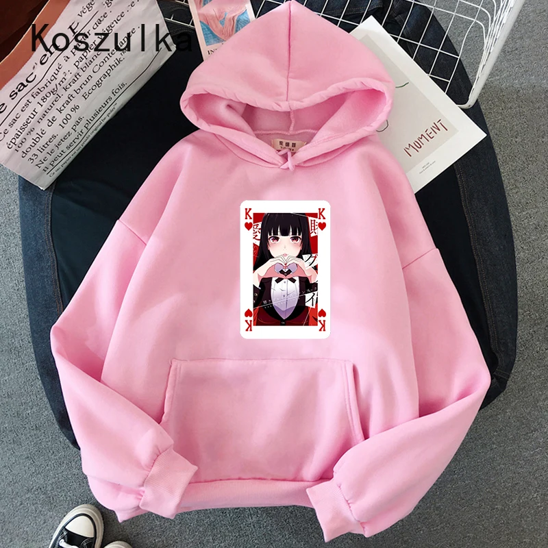 

Kakegurui Runa Yomozuki Print Anime Hooded Sweatshirt Women/Men popular Clothes Hot Sale Hoodies Sweatshirt Casual Streetwear