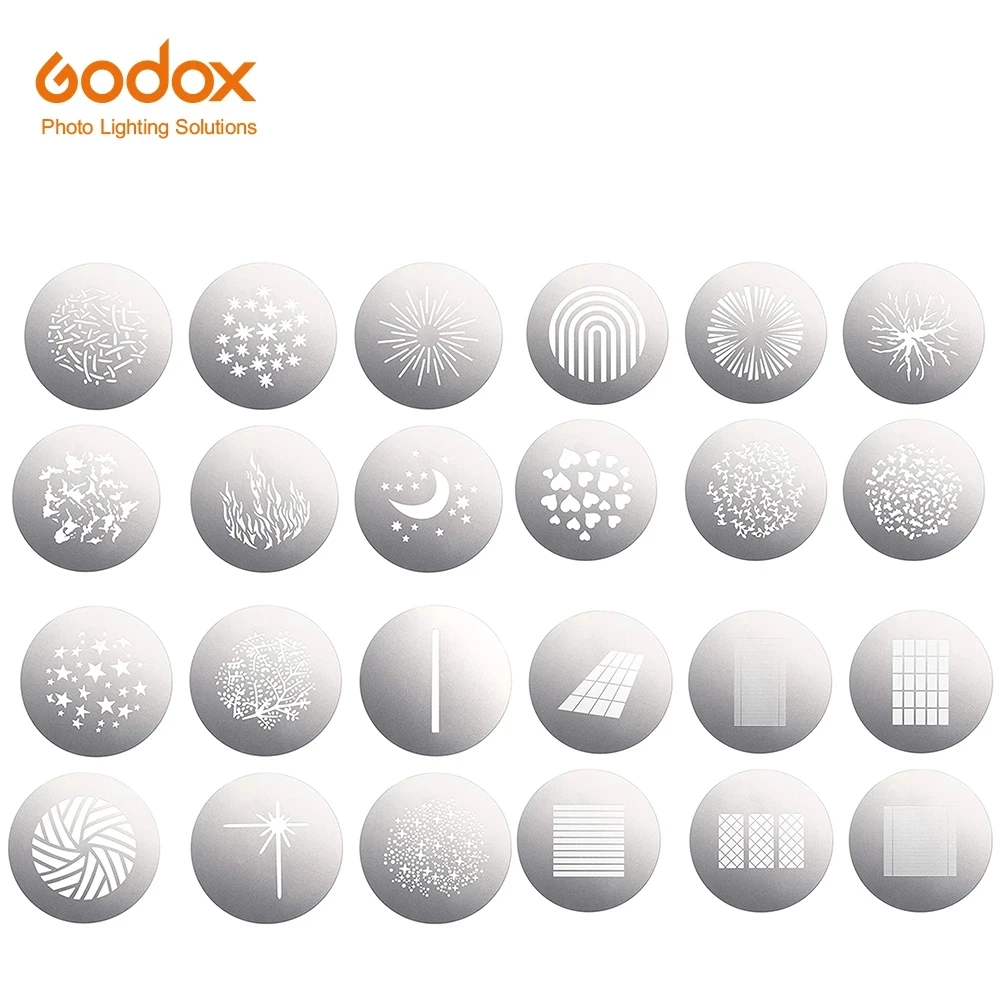 

Godox SA-09 001 002 003 004 Kit GOBO per SA17 + SA-P per S30 S60 SL150II VL150 VL200 VL300 SL200II Bowens Mount светильник