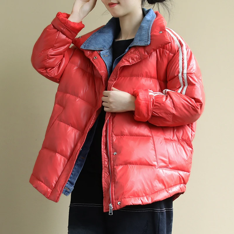 Зимняя куртка для женщин пять цветов стеганое пуховое пальто 90% белый пуховик на