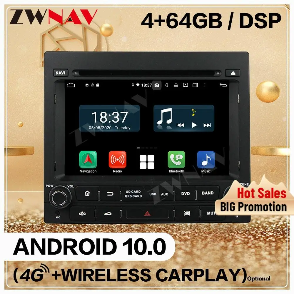 

128G Carplay двойной Din для Peugeot 405 2014 2015 Android10 экран мультимедийный плеер аудио радио GPS навигация головное устройство авто стерео