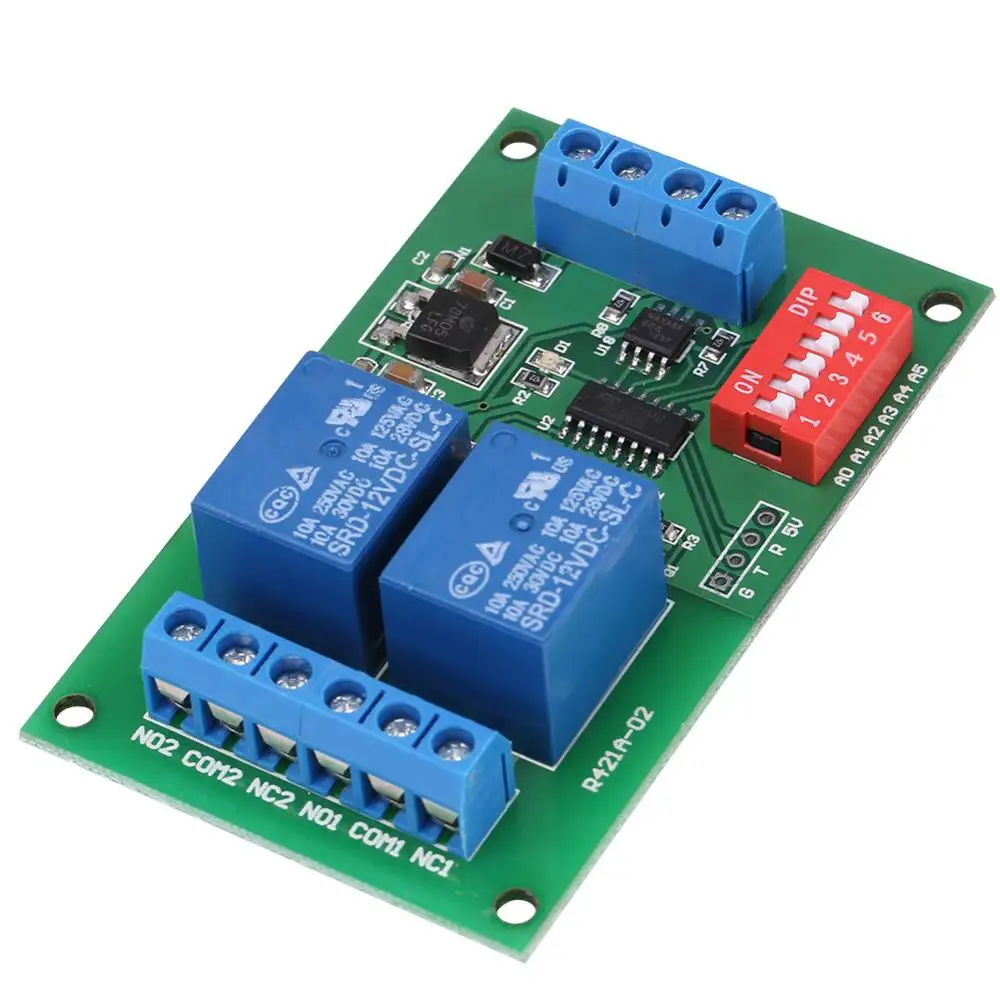 1 шт. RS485 Реле RTU & AT Command 2 PC UART плата PLC контроллер серийный порт Swit | Обустройство