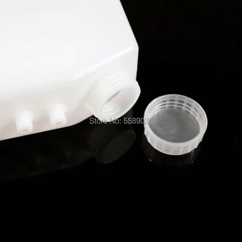 Чернильный принтер Solvent с 1 л белым резервуаром для чернил двойным отверстием