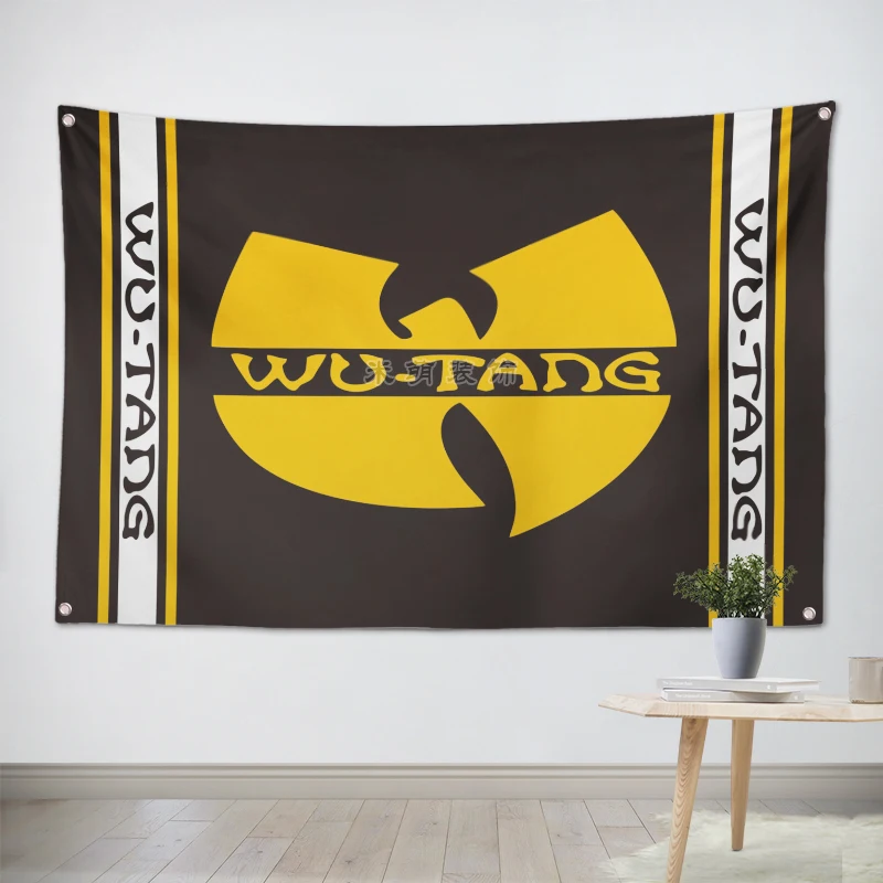 Wu Tang Clan хип-хоп фотообои подвесная картина Настенная Наклейка 56x36 дюймов тканевый