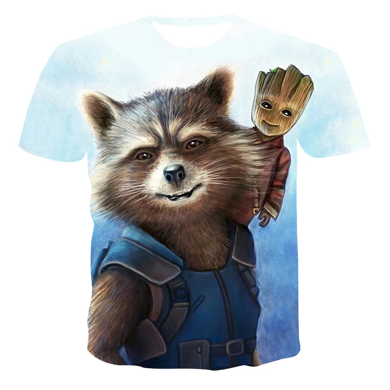 

New 3D Men T-shirt Ents And Bear Pattern Men's Clothing The Streets Of Leisure Short Sleeve Men's Summer Fashion Print T-shirts