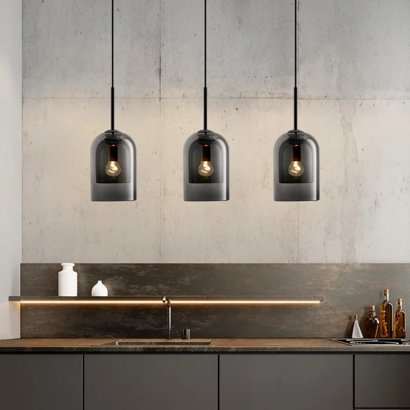 Nordic minimalist Pendant Lamp Modern Cafe Bar Bedroom Bedside Chandelier Scandinavian Home Design Restaurant Glass Droplight nordic creative light macarons colors pendant light nordic minimalist modern pendant lamp restaurant cafe bar lighting iron